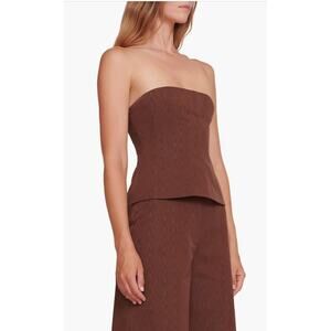 STAUD WOODGRAIN MATCHING SET TUBE TOP & PANTS SIZE 10/12